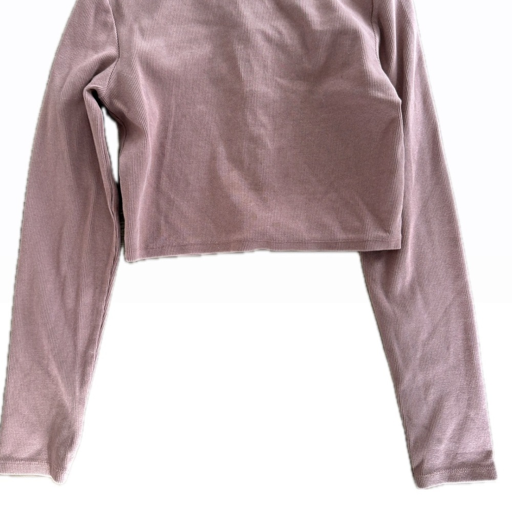 Zara - Long Sleeve Button-Up Crop Top - Picture 2 of 2